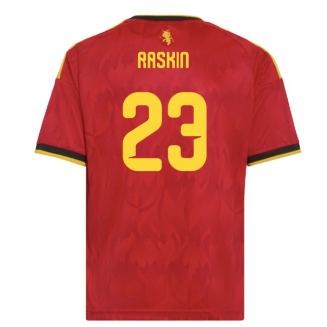 2026-2027 Belgium Home Shirt (Kids) (Raskin 23)-SoccerKits Hub | Buy Soccer Jerseys Online